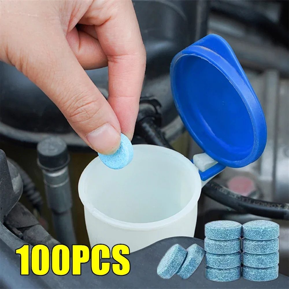 Tablet Car Accessories - 2/100 Stück Auto-Windschutzscheiben-Reiniger, Brausetabletten für Glasreinigung,