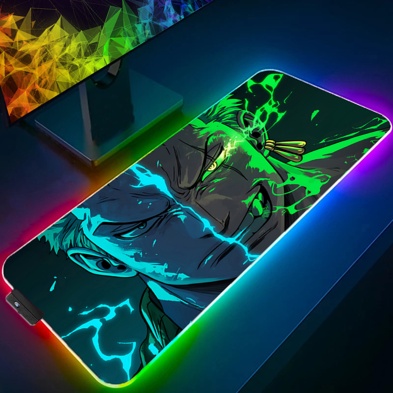 Rugged Tablet Accessories - ONE PIECE Zoro Mauspad RGB Gaming