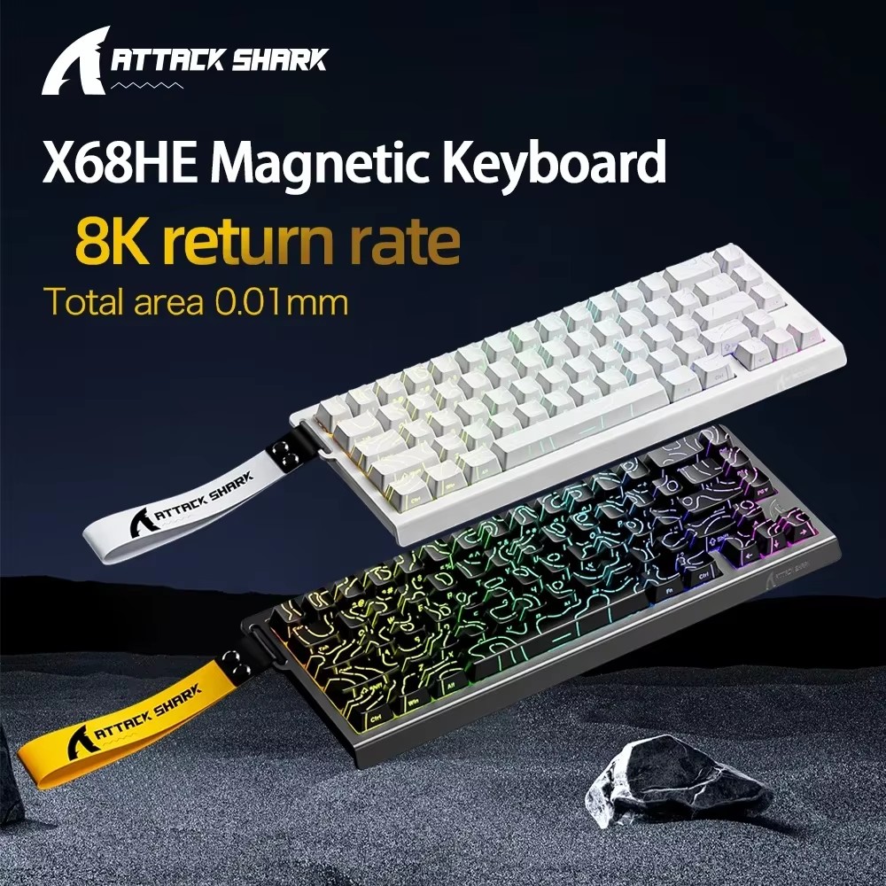 Tablet Accessories Gifts - ATTACK SHARK X68HE Magnetische mechanische Tastatur